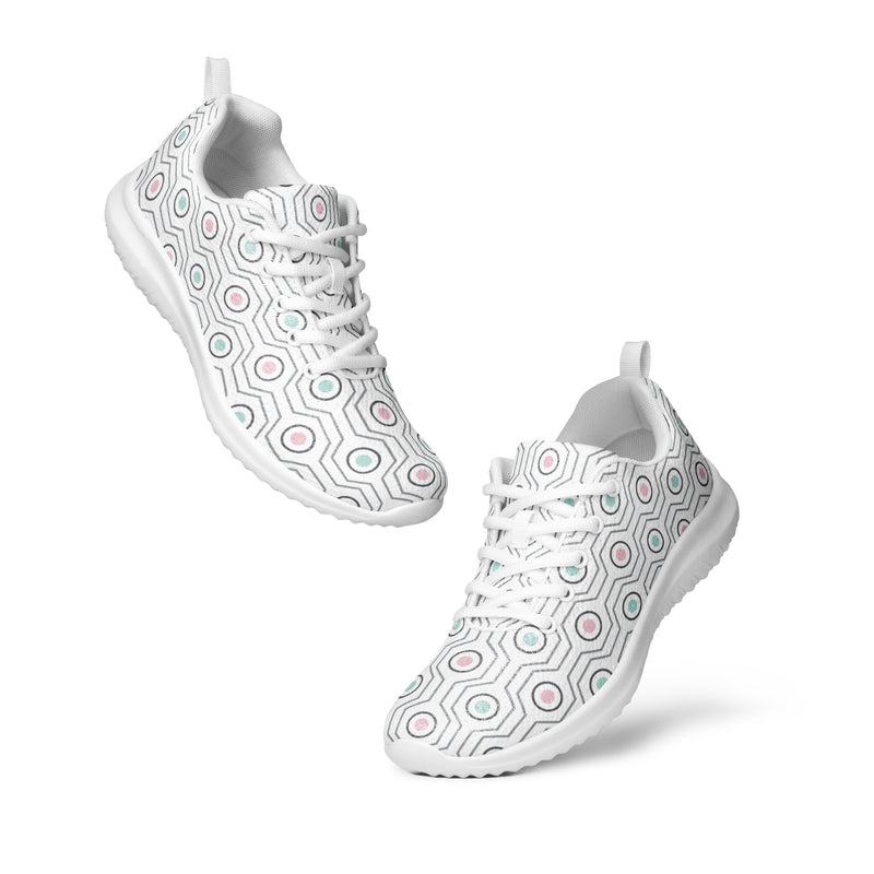 Circle Ring Pattern Athletic #132 - Top Down View | HA!LO Canvas Sneakers