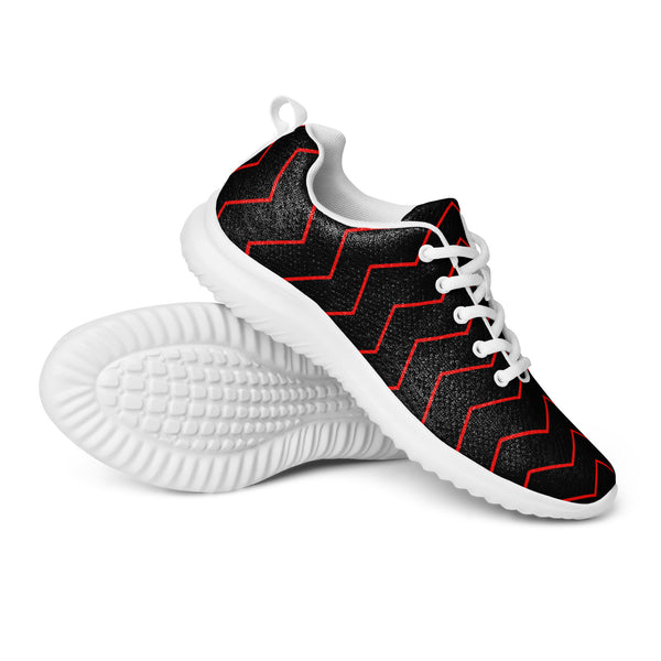 HA!LO Black Red Chevron — Women's Canvas Athletic Sneaker