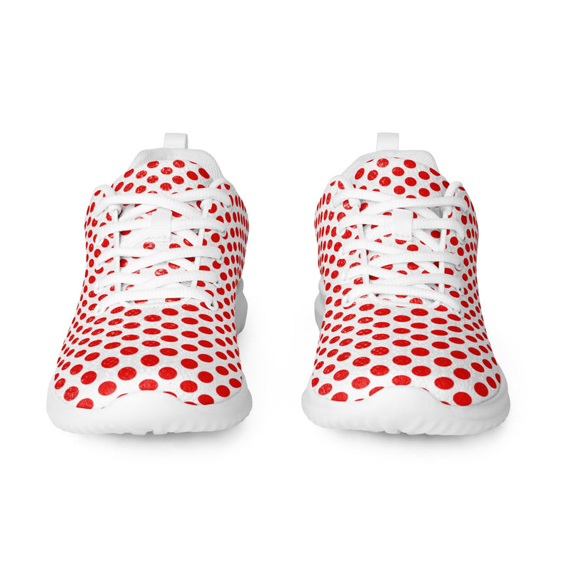 Red Dot Large Athletic #147 - Front View | HA!LO Canvas Sneakers