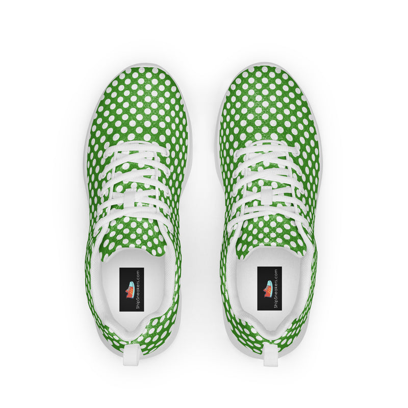 Green Dot Check Athletic #148 - Back View | HA!LO Canvas Sneakers