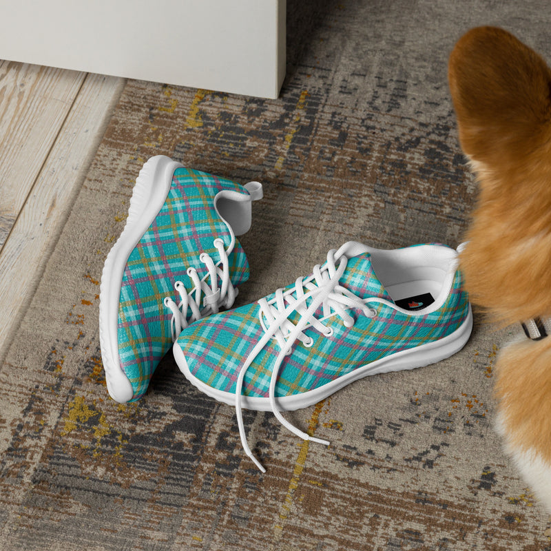 Orange Check Plaid Athletic #150 - Opposite Side | HA!LO Canvas Sneakers