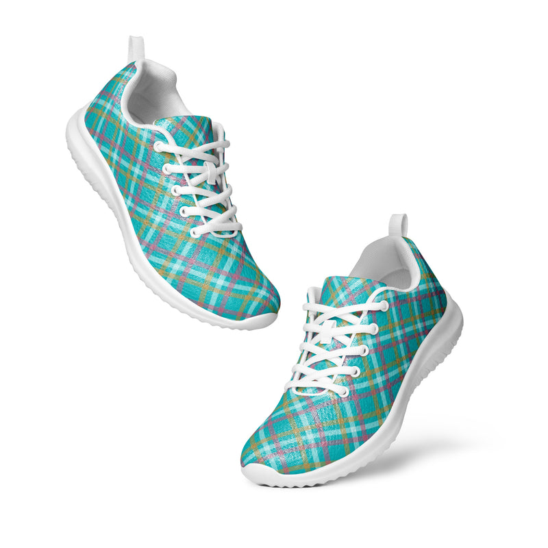 Orange Check Plaid Athletic #150 - Top Down View | HA!LO Canvas Sneakers