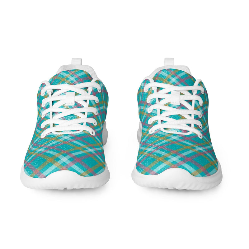 Orange Check Plaid Athletic #150 - Front View | HA!LO Canvas Sneakers