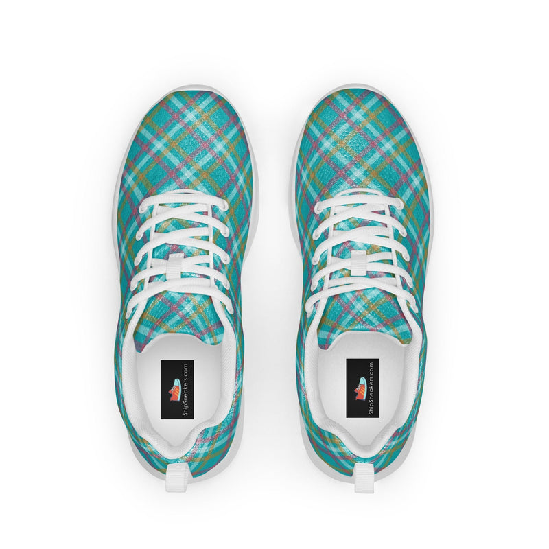 Orange Check Plaid Athletic #150 - Back View | HA!LO Canvas Sneakers