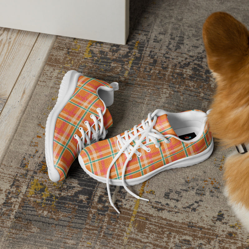 Sunset Plaid Athletic #155 - Opposite Side | HA!LO Canvas Sneakers