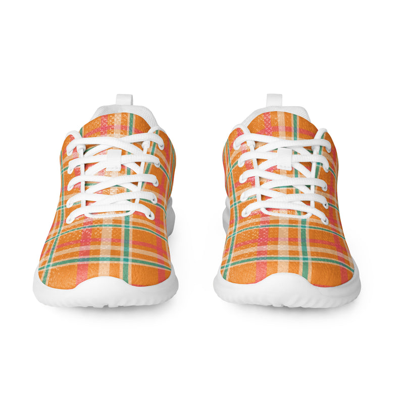 Sunset Plaid Athletic #155 - Front View | HA!LO Canvas Sneakers