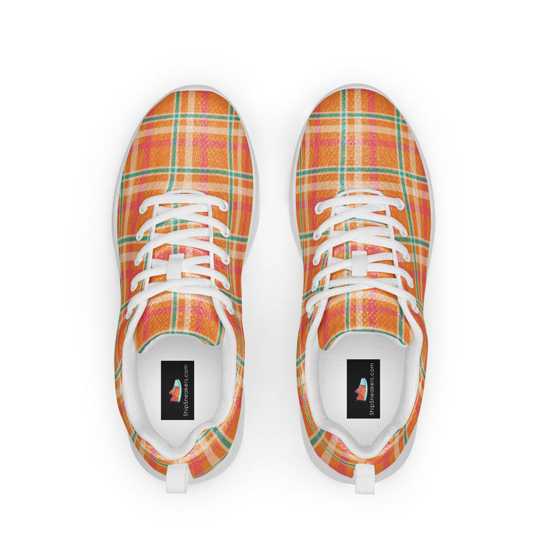 Sunset Plaid Athletic #155 - Back View | HA!LO Canvas Sneakers