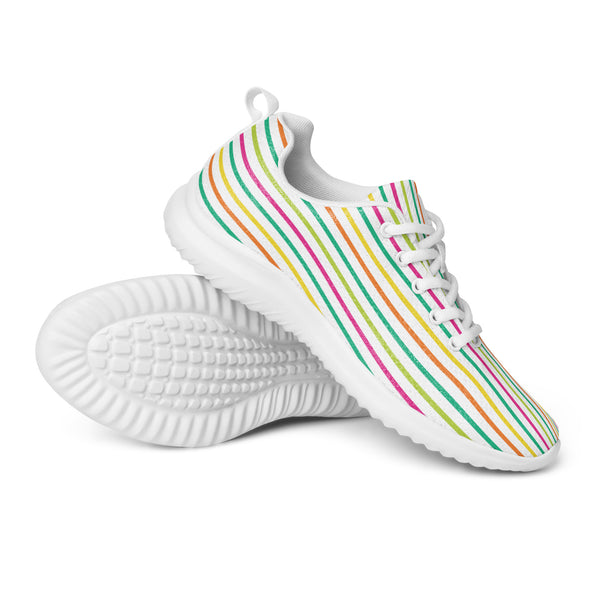 HA!LO Pastel Stripe Thin — Women's Canvas Athletic Sneaker