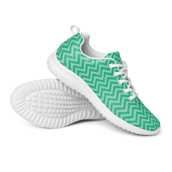 HA!LO Green Chevron — Women's Canvas Athletic Sneaker
