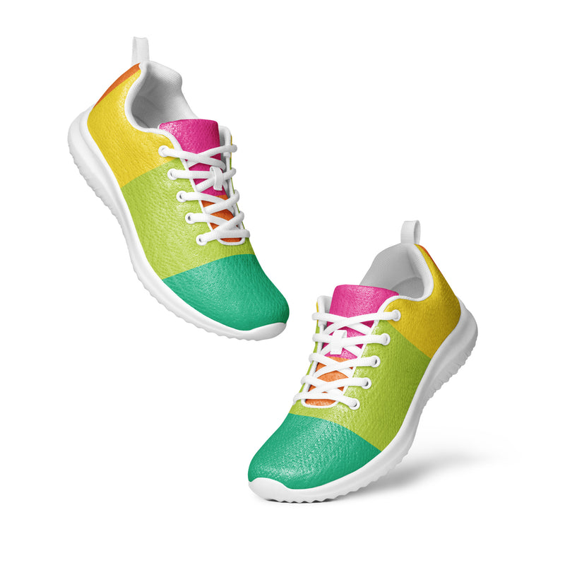 Rainbow Gradient Athletic #177 - Top Down View | HA!LO Canvas Sneakers