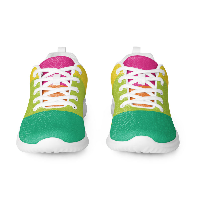 Rainbow Gradient Athletic #177 - Front View | HA!LO Canvas Sneakers