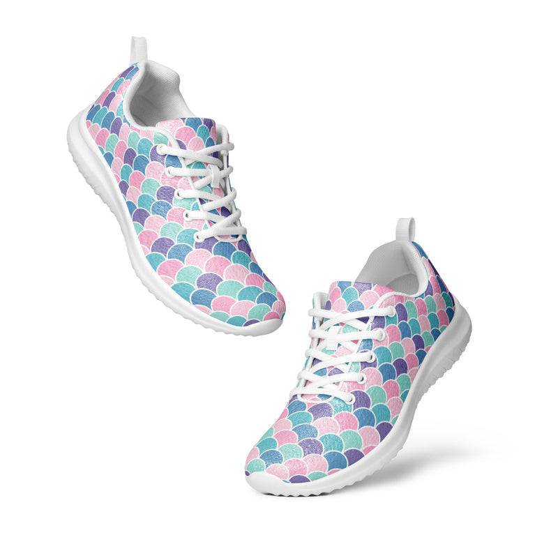Mermaid Scale Athletic #178 - Top Down View | HA!LO Canvas Sneakers