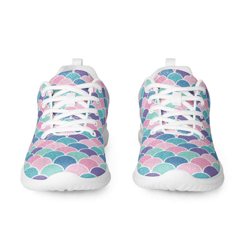 Mermaid Scale Athletic #178 - Front View | HA!LO Canvas Sneakers