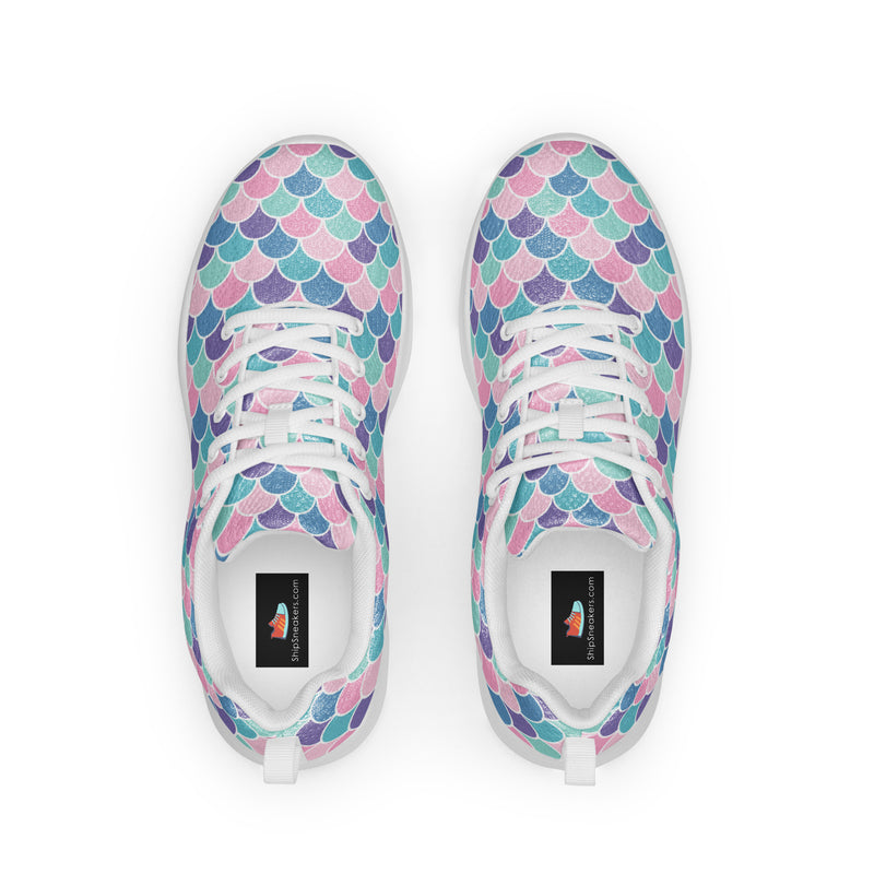 Mermaid Scale Athletic #178 - Back View | HA!LO Canvas Sneakers