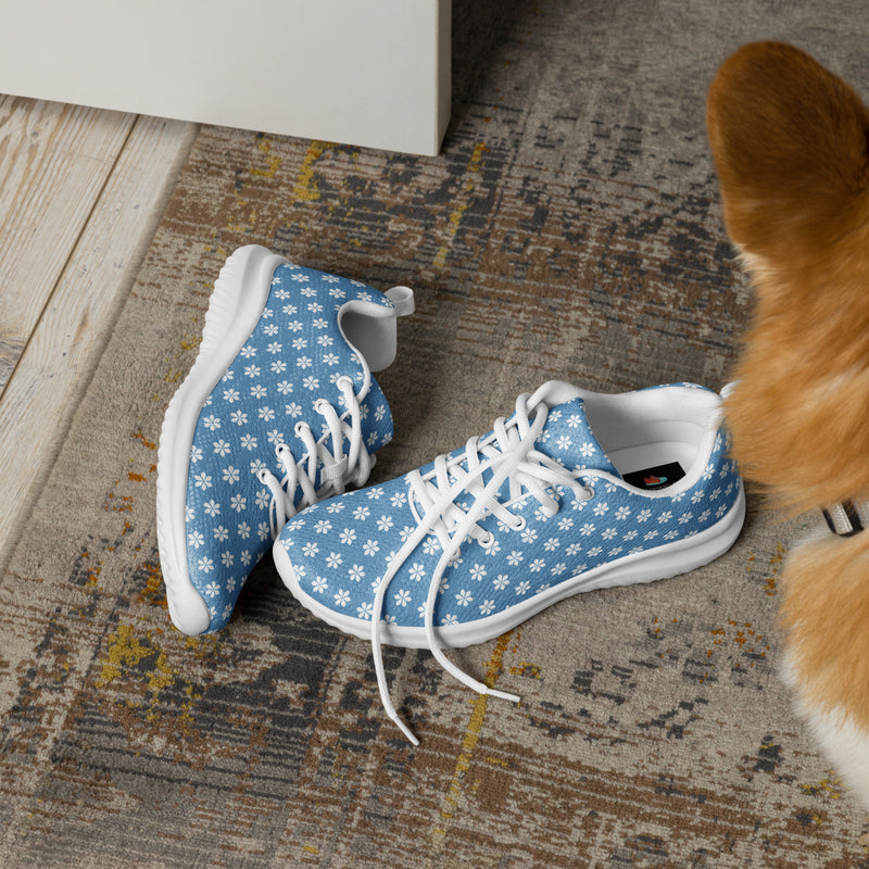 Powder Blue Dot Athletic #182 - Opposite Side | HA!LO Canvas Sneakers