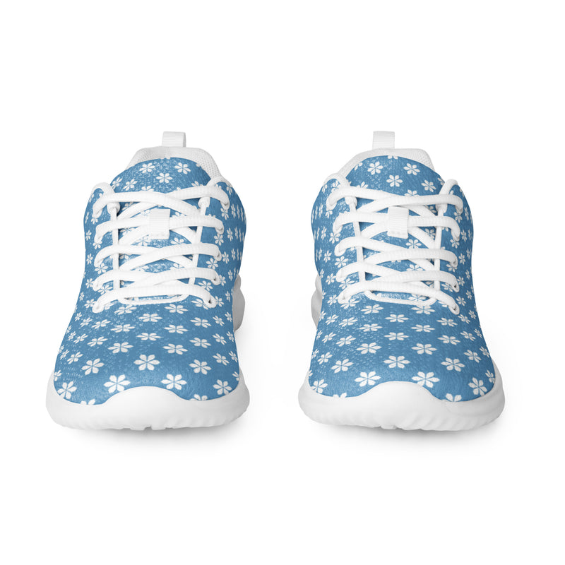 Powder Blue Dot Athletic #182 - Front View | HA!LO Canvas Sneakers