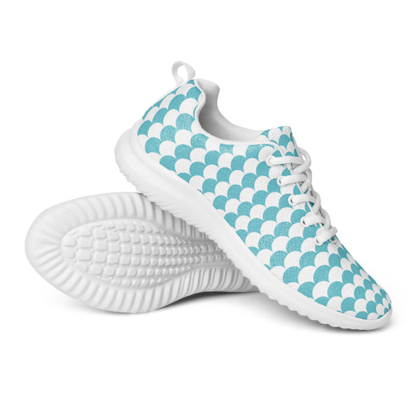 HA!LO Aqua Checkerboard — Women's Canvas Athletic Sneaker