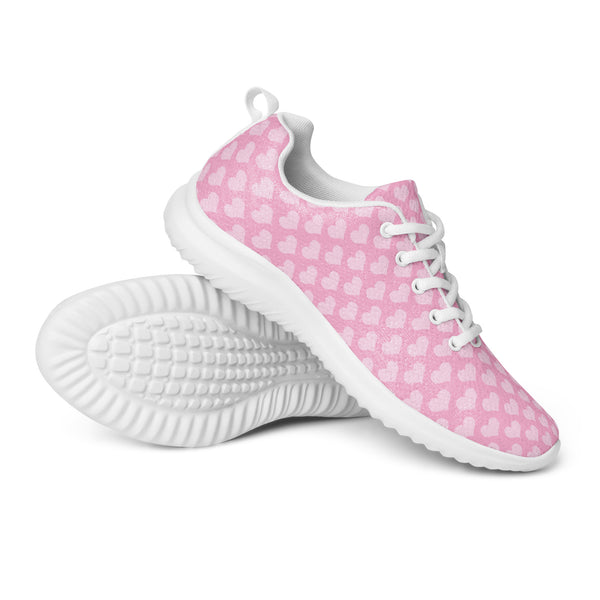 HA!LO Pink Dot Pattern — Women's Canvas Athletic Sneaker