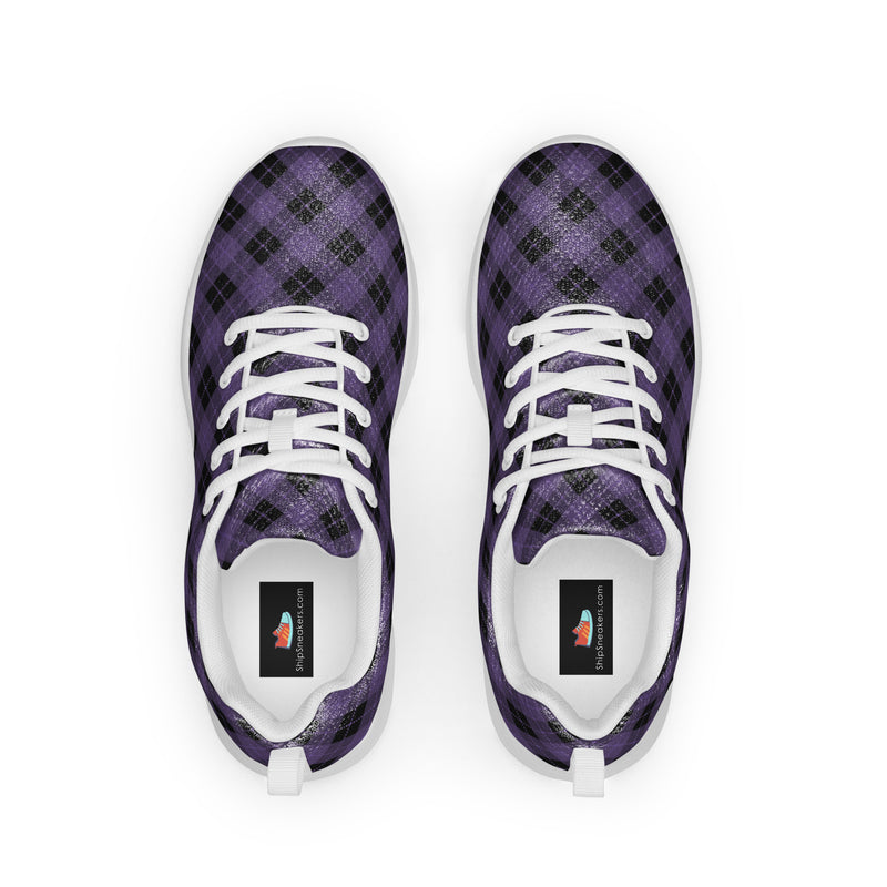 Navy Purple Plaid Athletic #192 - Sole Detail | HA!LO Canvas Sneakers