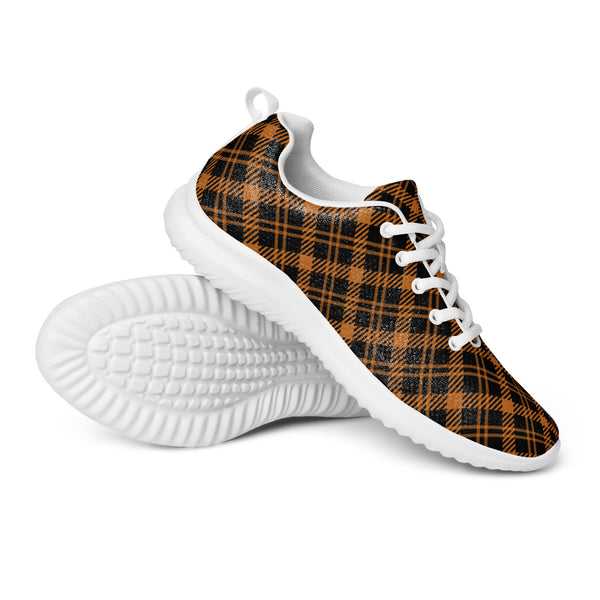 HA!LO Brown Plaid — Women's Canvas Athletic Sneaker