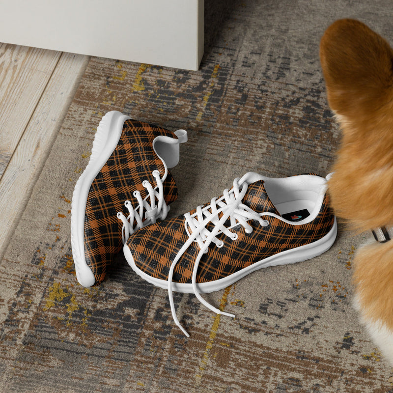 Brown Plaid Athletic #199 - Opposite Side | HA!LO Canvas Sneakers