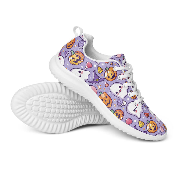 HA!LO Halloween Emoji — Women's Canvas Athletic Sneaker