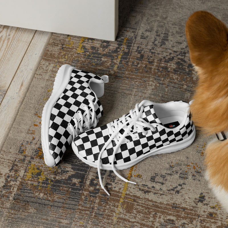 Checkerboard Athletic #204 - Opposite Side | HA!LO Canvas Sneakers