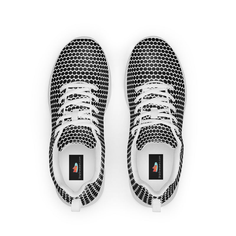 Black Honeycomb Athletic #207 - Back View | HA!LO Canvas Sneakers