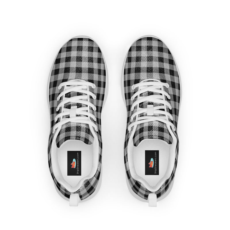 Buffalo Check Athletic #210 - Back View | HA!LO Canvas Sneakers