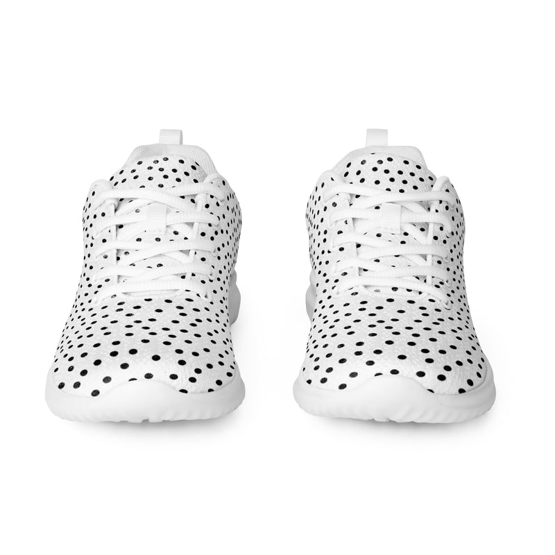 Black Mini Dot Athletic #211 - Front View | HA!LO Canvas Sneakers