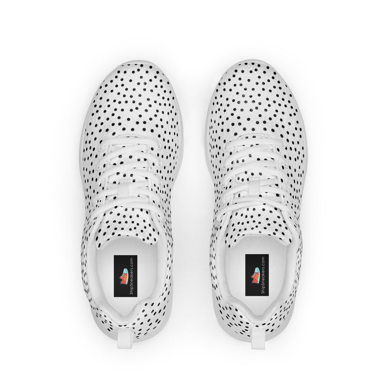 Black Mini Dot Athletic #211 - Back View | HA!LO Canvas Sneakers