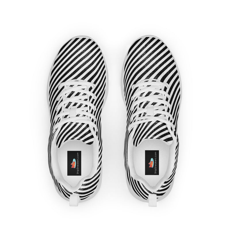 Diagonal Stripe Athletic #212 - Back View | HA!LO Canvas Sneakers