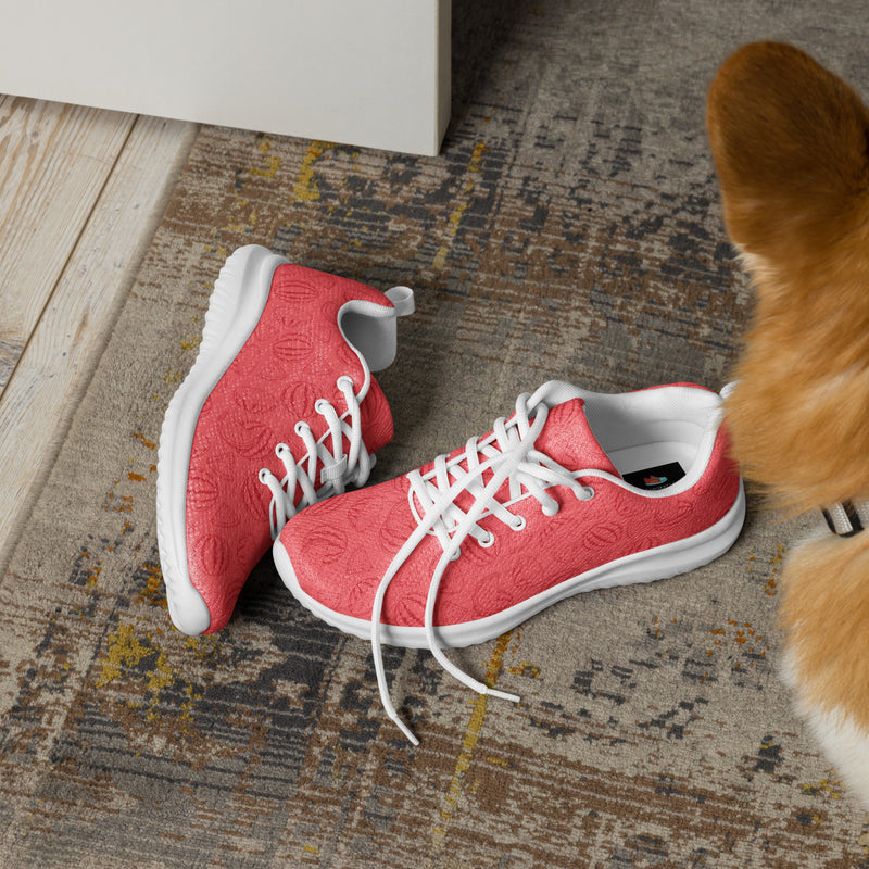 Coral Swirl Athletic #215 - Opposite Side | HA!LO Canvas Sneakers