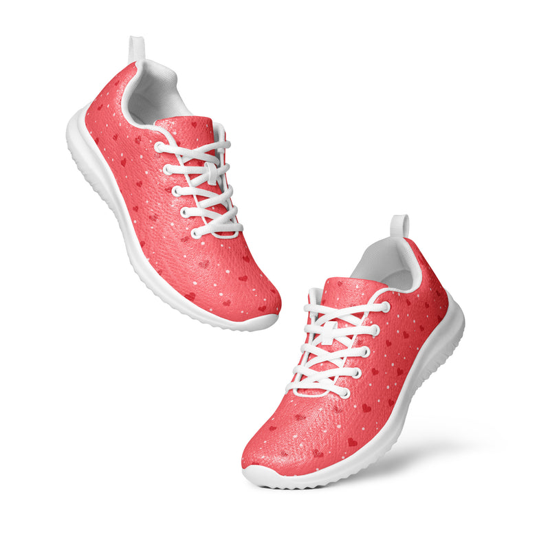 Coral Sprinkle Athletic #217 - Top Down View | HA!LO Canvas Sneakers