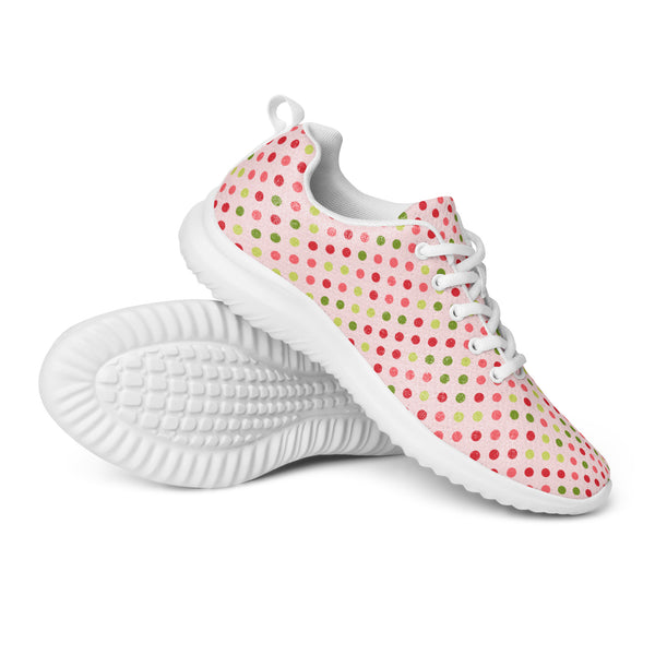 HA!LO Pink Candy Stripe — Women's Canvas Athletic Sneaker