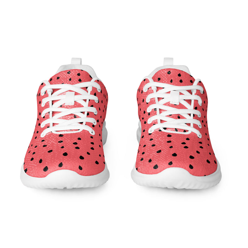 Coral Dot Pattern Athletic #220 - Front View | HA!LO Canvas Sneakers