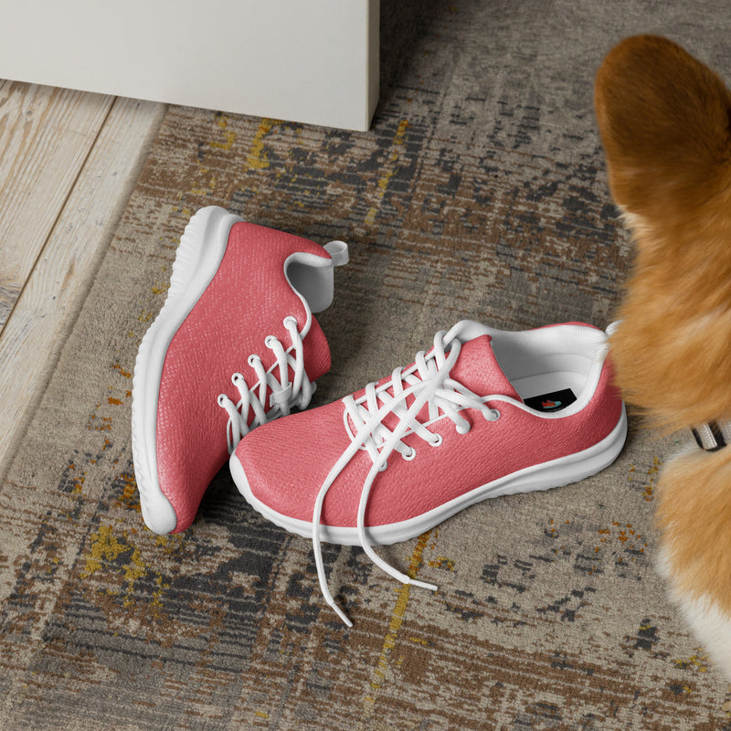 Coral Solid Athletic #224 - Opposite Side | HA!LO Canvas Sneakers