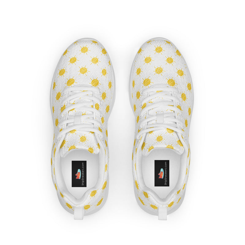 Yellow Star Dot Athletic #227 - Back View | HA!LO Canvas Sneakers
