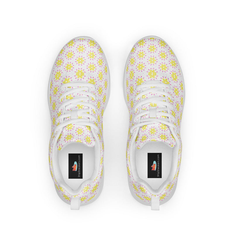 Yellow Daisy Athletic #229 - Back View | HA!LO Canvas Sneakers
