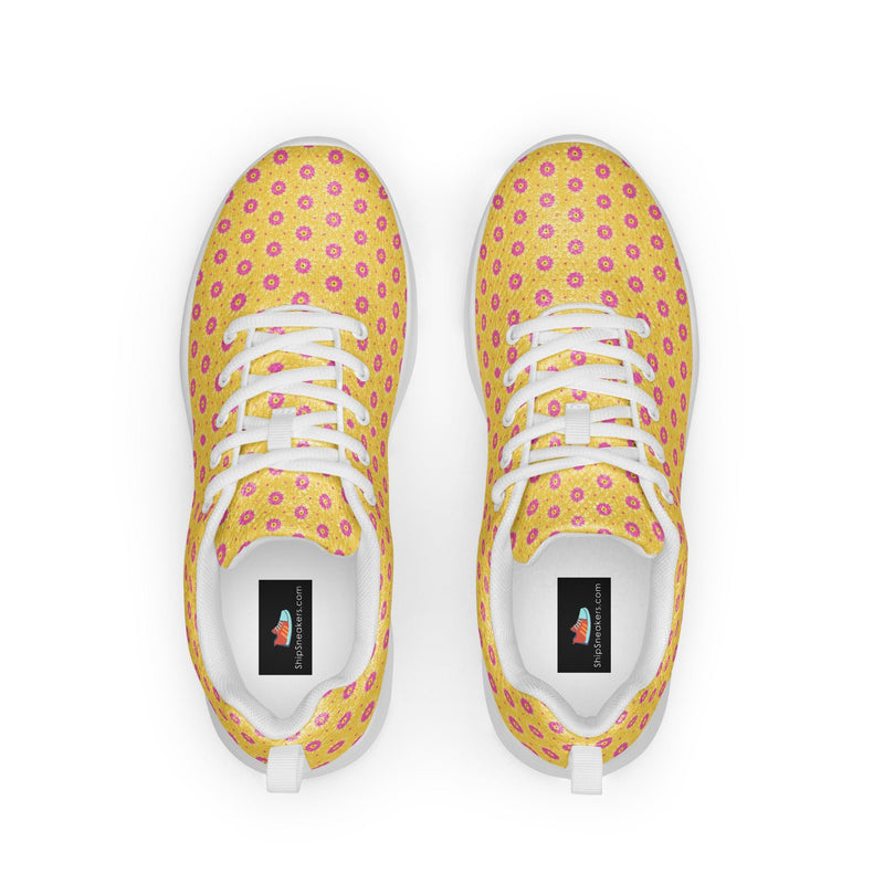 Orange Daisy Dot Athletic #230 - Back View | HA!LO Canvas Sneakers