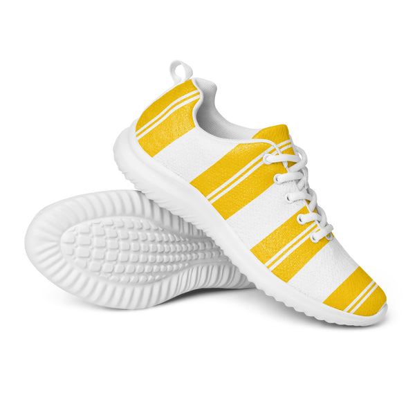 HA!LO Yellow Wide Stripe — Women's Canvas Athletic Sneaker