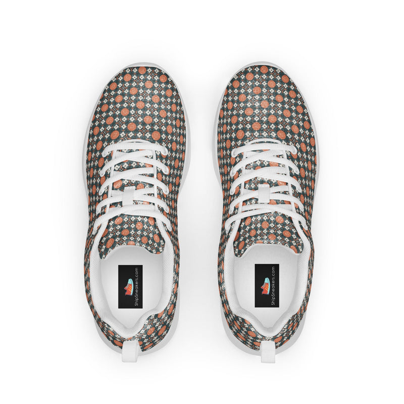 Sage Orange Dot Athletic #241 - Back View | HA!LO Canvas Sneakers