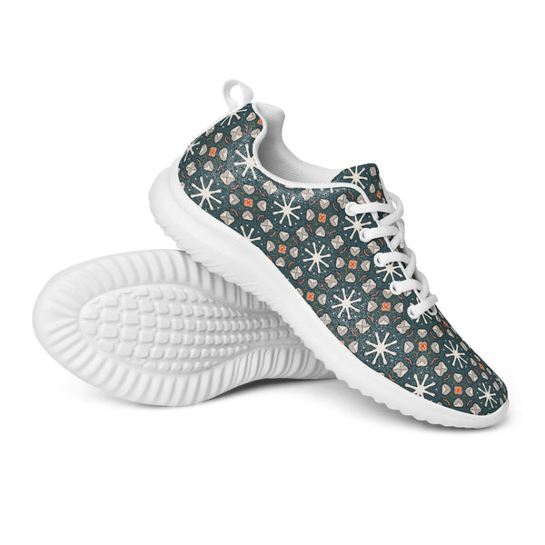 HA!LO Teal Star Pattern — Women's Canvas Athletic Sneaker