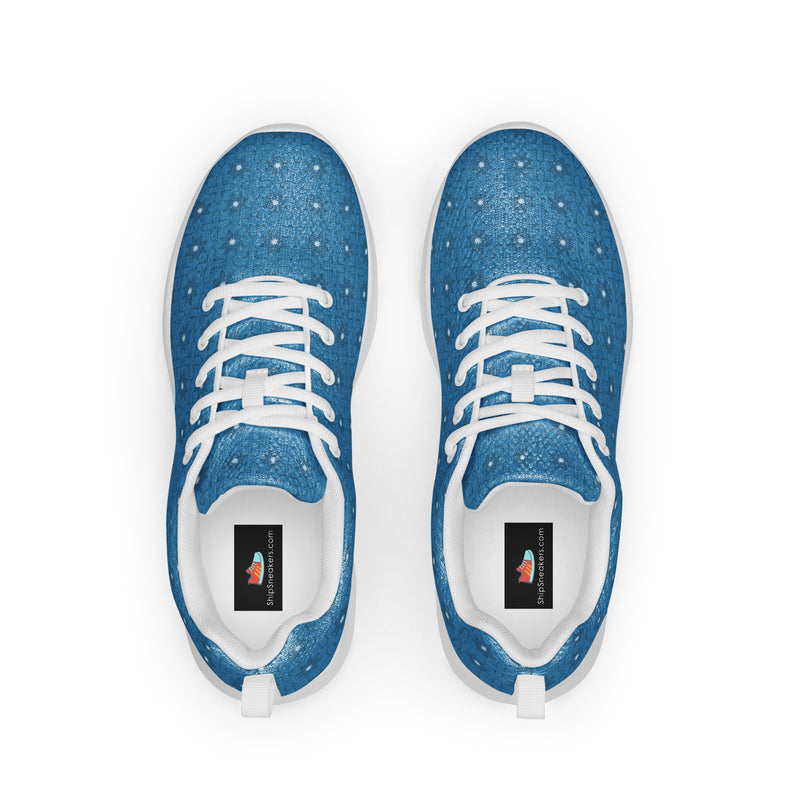 Blue Dot Large Athletic #255 - Back View | HA!LO Canvas Sneakers