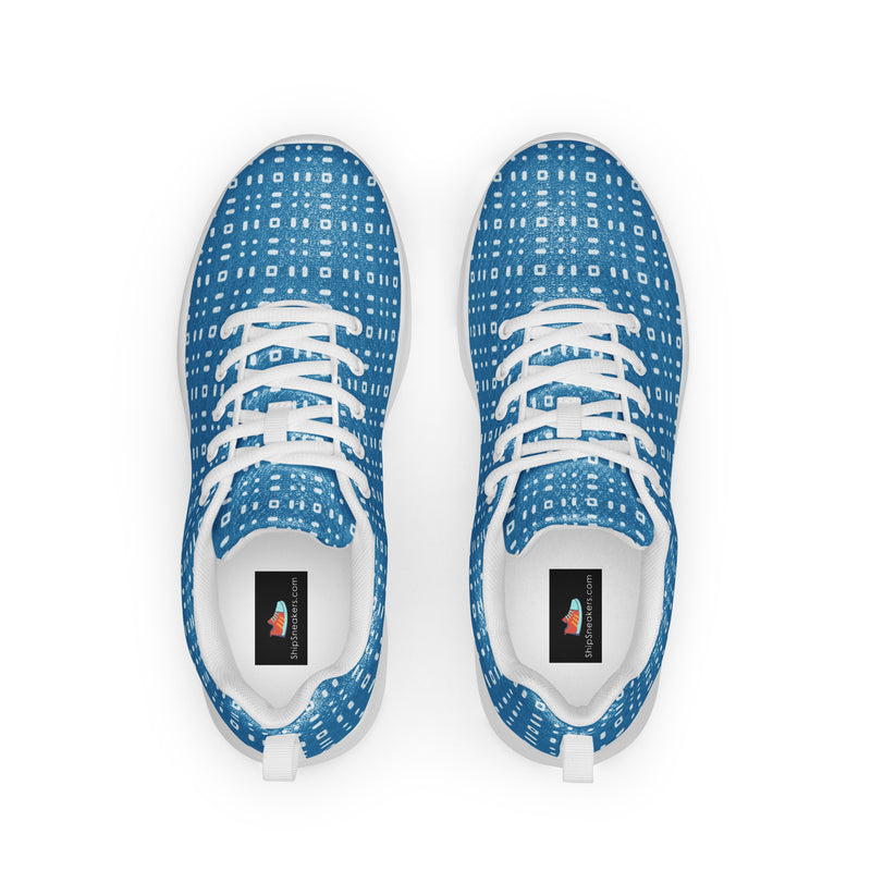 Blue Star Tile Athletic #256 - Back View | HA!LO Canvas Sneakers