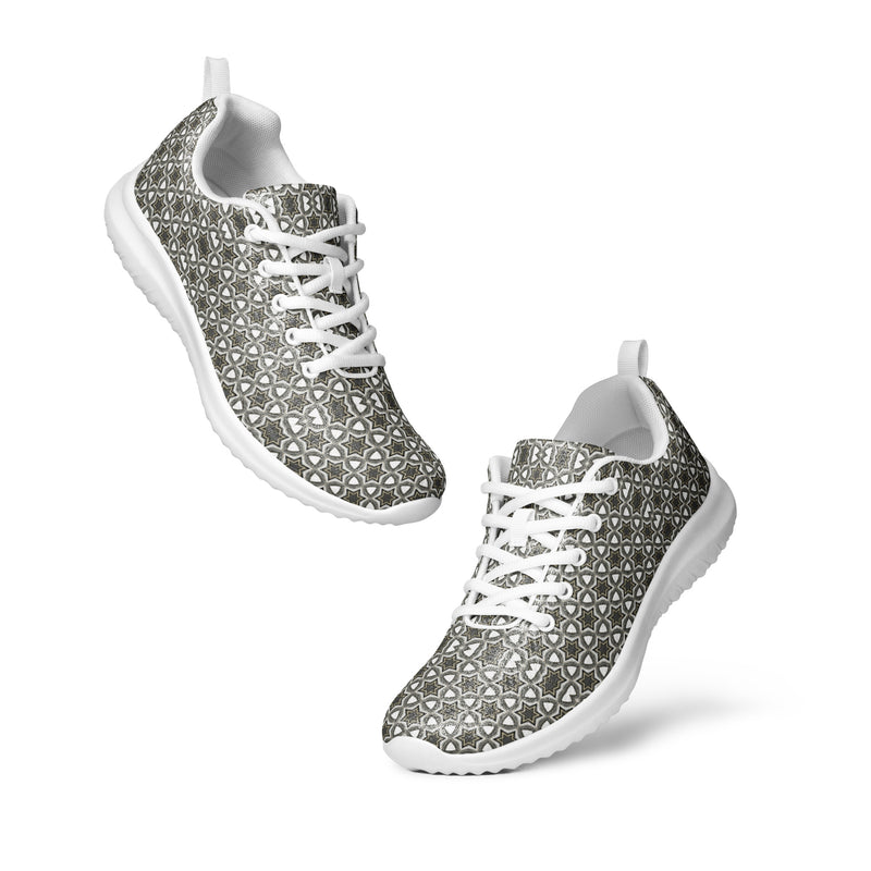 Olive Geometric Athletic #261 - Top Down View | HA!LO Canvas Sneakers