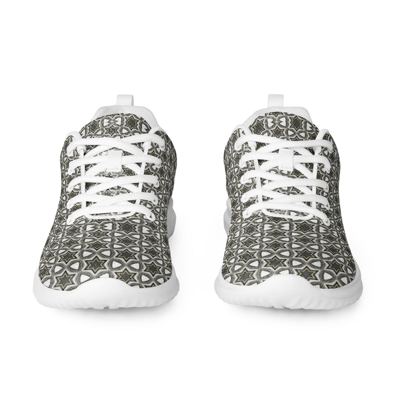 Olive Geometric Athletic #261 - Front View | HA!LO Canvas Sneakers
