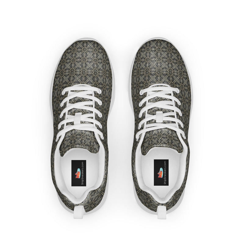 Charcoal Texture Athletic #262 - Back View | HA!LO Canvas Sneakers