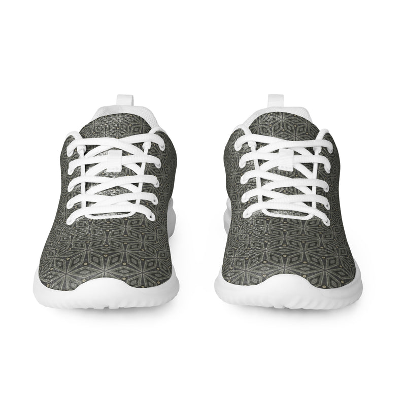 Sage Dot Pattern Athletic #264 - Front View | HA!LO Canvas Sneakers