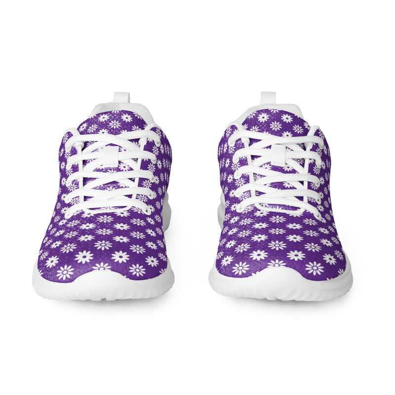 Violet Polka Dot Athletic #267 - Back View | HA!LO Canvas Sneakers